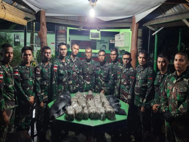 TNI Kembali Gagalkan Penyelundupan Ganja di Perbatasan RI-PNG
