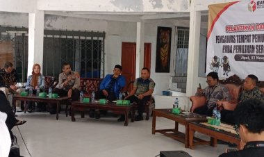 Kapolsek Jiput Polres Pandeglang Hadiri Pelantikan Pengawas TPS di Kecamatan Jiput