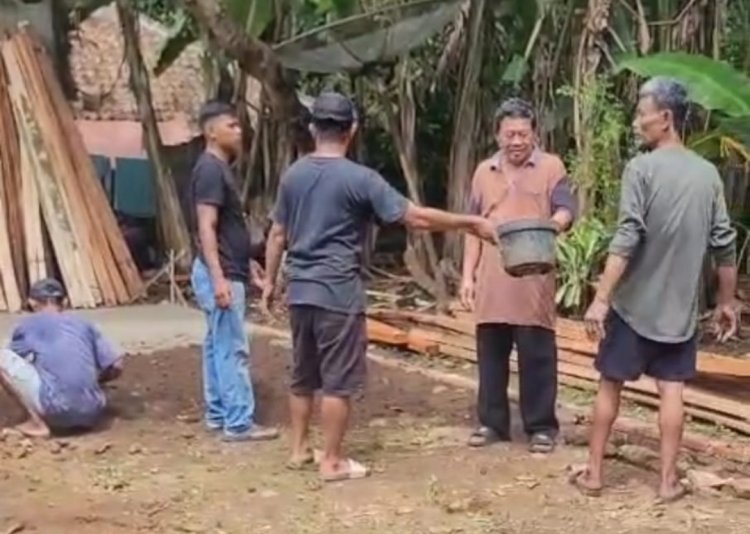 Ketua Pemuda Sukacai Lebak Bangun Gudang Serba Guna, Wujud Nyata Solidaritas & Kepedulian Untuk Warga