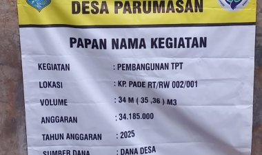 Pembangunan TPT Desa Parumasan Cipeucang, Diduga Asal Jadi, Aktivis Minta Inspektorat Cek Kelapangan