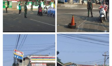 Kodim 0601/Pandeglang Amankan Lomba Gerak Jalan HUT RI ke-80 di Kecamatan Menes.