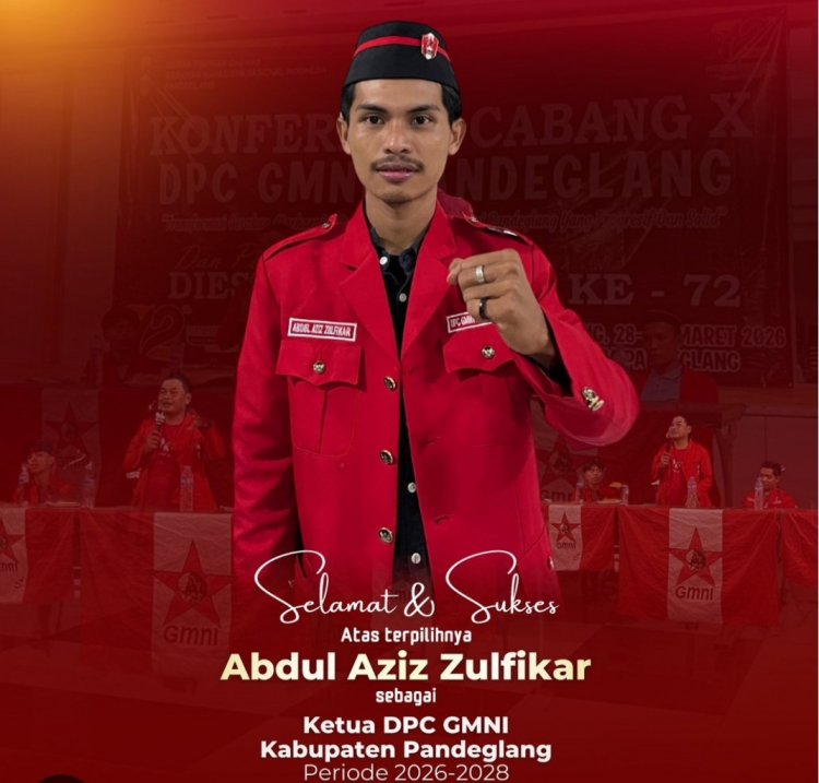 Selamat & Sukses Atas Terpilihnya Abdul Aziz Zulfikar Sebagai Ketua DPC GMNI Pandeglang Periode 2026-2028,  DPD KNPI Pandeglang