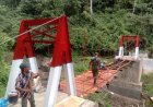 Pulihkan Akses Pasca Banjir, TNI AD Rampungkan Jembatan Gantung di Mandailing Natal