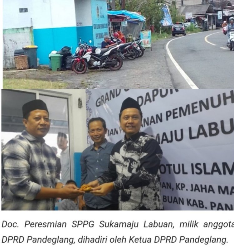 Aneh Diresmikan Ketua DPRD Pandeglang, SPPG Sukamaju Labuan Diduga Belum Miliki Izin PBG Dan IPAL