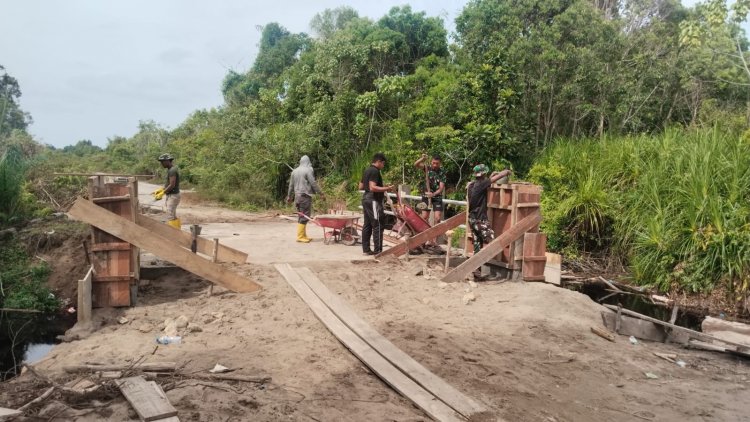 Pembangunan Jembatan Aramco di Uning Mas Masuki Tahap Akhir, TNI Kebut Finishing untuk Segera Difungsikan