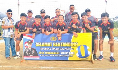 Bppkb Pandeglang menang Telak 3-0 melawan In Exterior Pada Turnamen Volley Ball Kapolres Cup