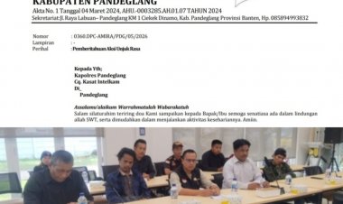 Tata kelola Dapur MBG di Pandeglang Tidak Sesuai Asta Cita Presiden Prabowo. DPC AMIRA dan DPC BPPKB Pandelang Akan Lakukan Aksi Unras