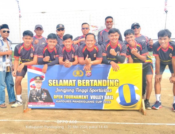 Bppkb Pandeglang menang Telak 3-0 melawan In Exterior Pada Turnamen Volley Ball Kapolres Cup