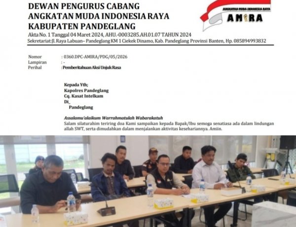 Tata kelola Dapur MBG di Pandeglang Tidak Sesuai Asta Cita Presiden Prabowo. DPC AMIRA dan DPC BPPKB Pandelang Akan Lakukan Aksi Unras