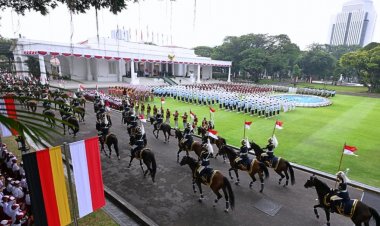 Presiden Prabowo Sambut Kunjungan Kenegaraan Presiden Jerman Frank-Walter Steinmeier di Istana Merdeka