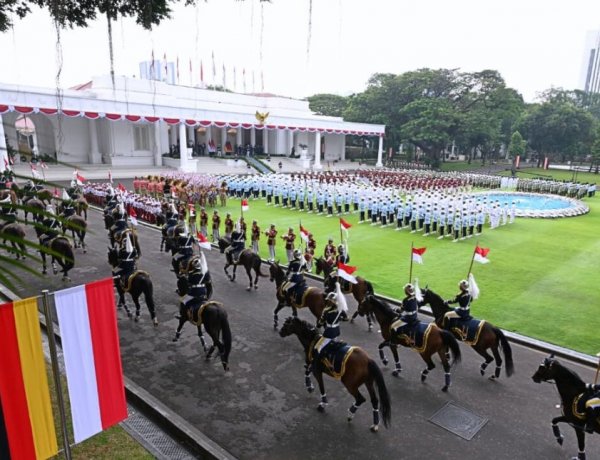 Presiden Prabowo Sambut Kunjungan Kenegaraan Presiden Jerman Frank-Walter Steinmeier di Istana Merdeka