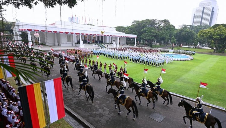 Presiden Prabowo Sambut Kunjungan Kenegaraan Presiden Jerman Frank-Walter Steinmeier di Istana Merdeka