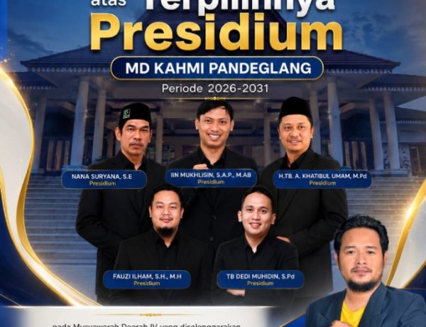 Ketua BPC HIPKA Pandeglang Dede Abdurahman Ucapkan Selamat Atas Terpilihnya Lima Presidium MD KAHMI Pada Musda IV 2026