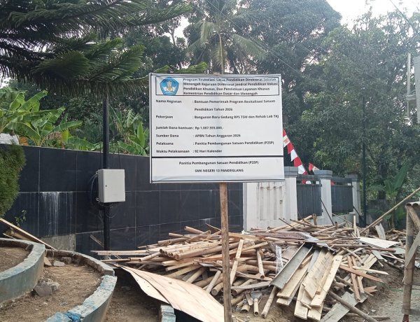 Pengadaan Bahan Matrial Revitalisasi SMKN 13 Pandeglang Diduga Terjadi Monopoli, DPC AMIRA Akan Sampaikan Laporan Ke Pihak Terkait