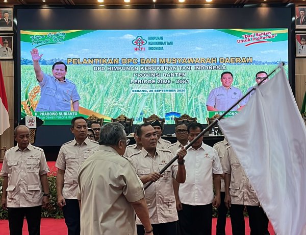 TB. Udi Juhdi Resmi Pimpin HKTI Kabupaten Pandeglang Periode 2026-2031,  Tancap Gas Dorong Pandeglang jadi Sentra Pangan Provinsi Banten